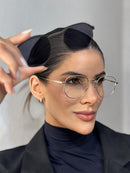 Clip-on Hexagonal Dourado em Metal Polarizado