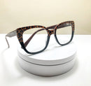 Armação Ema Preta Animal Print em Acetato Luxo