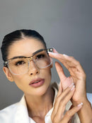 Armação Helena Animal Print em Acetato