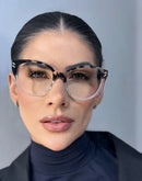 Armação Marbella Transparente Duo Marmorizada em Acetato