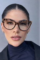 Armação Marbella Preto com Animal Print em Acetato Luxo