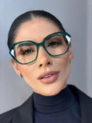 Armação Olga Verde em Acetato Premium